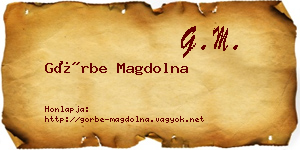 Görbe Magdolna névjegykártya